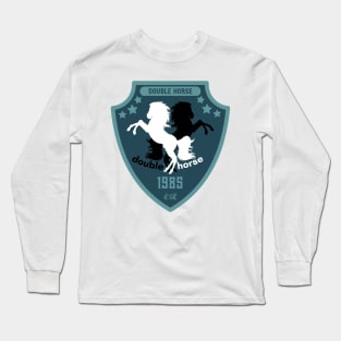 Double Horse Logo - H O R S E W H I T E Essential summer vintage Long Sleeve T-Shirt